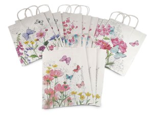 Dárková taška květy a motýli