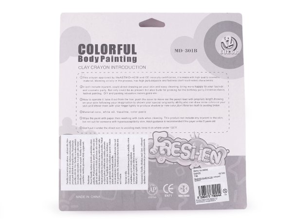 Barvy / pastelky na obličej, sada 12 ks