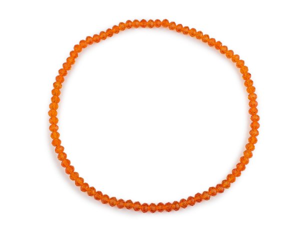 Náhrdelník pružný z broušených skleněných korálků