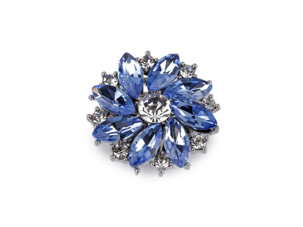 Ozdoba na knoflík s broušenými kamínky