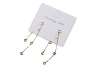 Náušnice z nerezové oceli s broušenými kamínky