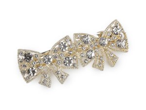 Francouzská spona do vlasů s perlami a broušenými kamínky