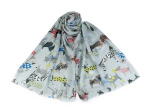 Letní šátek / šála kočky a psi 70x180 cm