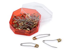 Spínací špendlíky zahnuté na patchwork délka 40 mm