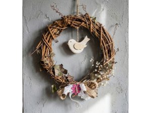 Dřevěný ptáček k zavěšení