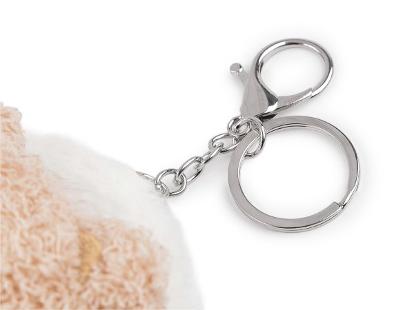 Plyšové kosmetické zrcátko / přívěsek na kabelku medvěd, kapybara