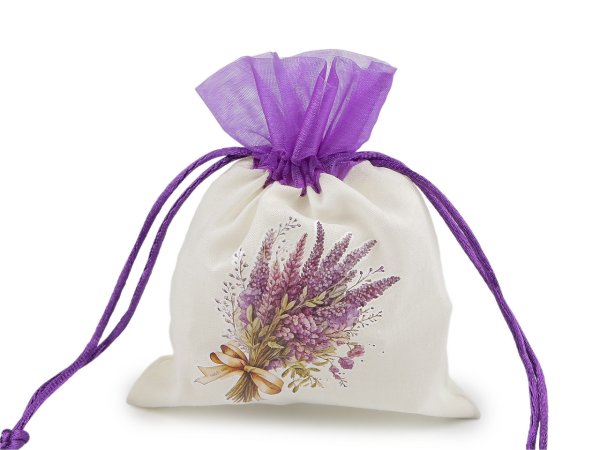 Dárkový pytlík s potiskem levandule 10x13 cm