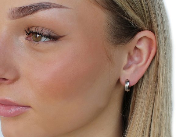 Náušnice z nerezové oceli kroužky