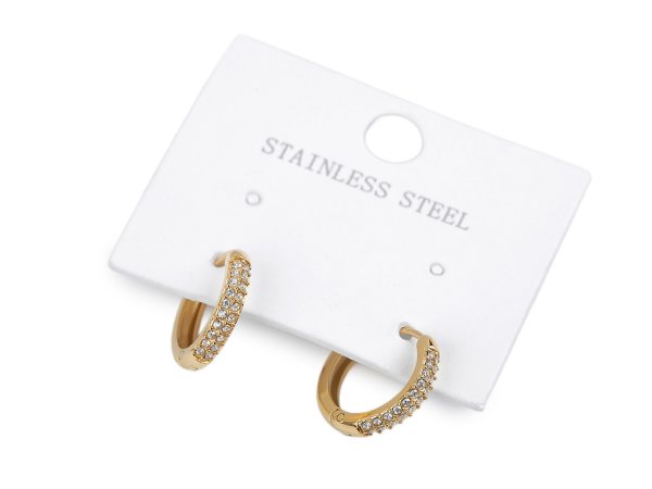 Náušnice z nerezové oceli s broušenými kamínky