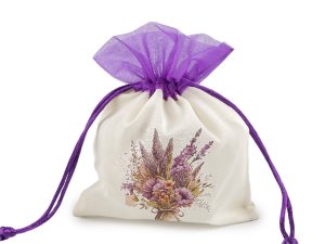 Dárkový pytlík s potiskem levandule 10x13 cm
