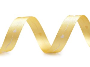 Saténová stuha šíře 15 mm mašličky a srdíčka