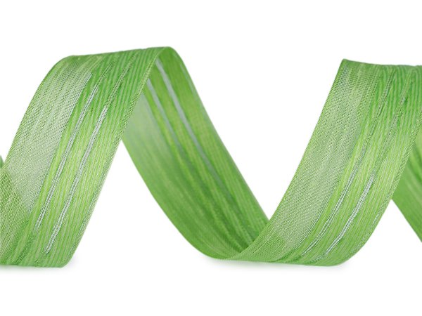 Plátnová stuha s efektní nití šíře 25 mm