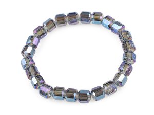 Náramek pružný z broušených korálků s AB efektem