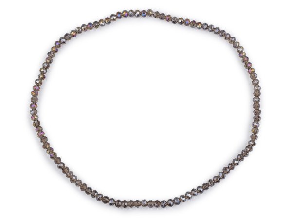 Náhrdelník pružný z broušených skleněných korálků