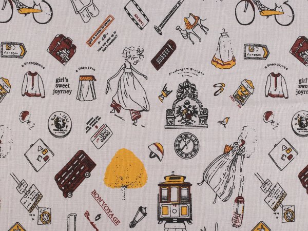 Bavlněná metráž / imitace lnu hrubší, puntík