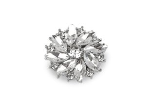 Ozdoba na knoflík s broušenými kamínky