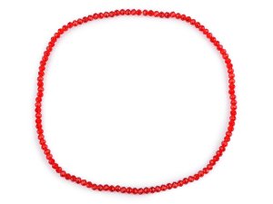 Náhrdelník pružný z broušených skleněných korálků