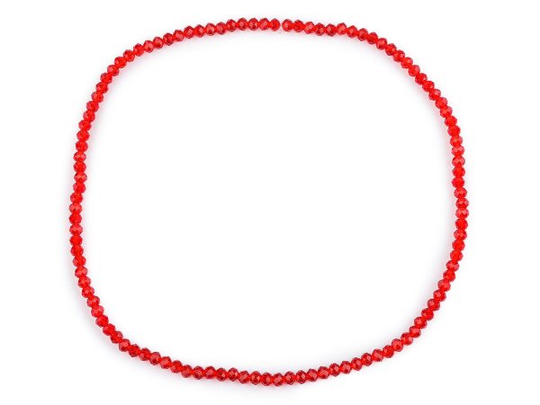 Náhrdelník pružný z broušených skleněných korálků