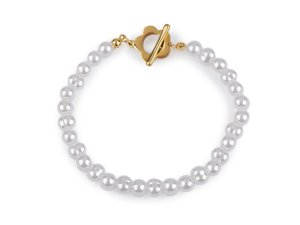 Náramek z nerezové oceli perlový