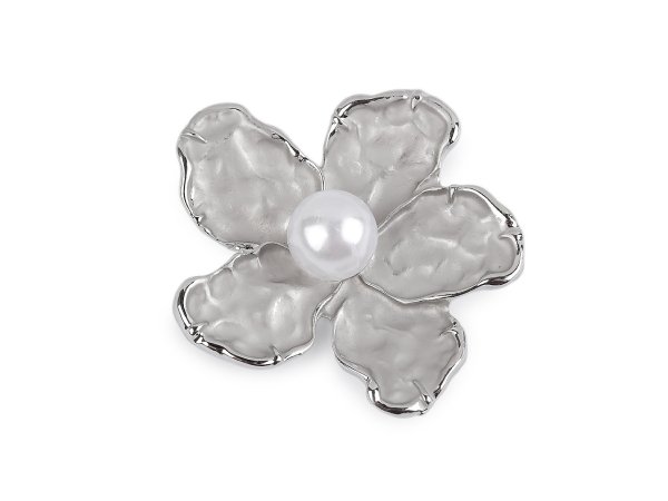Magnetická brož květ s perlou