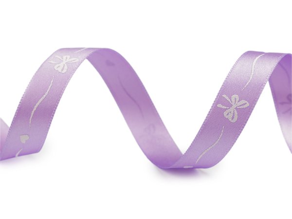 Saténová stuha šíře 15 mm mašličky a srdíčka