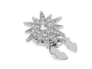 Ozdoba na knoflík s broušenými kamínky