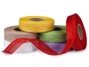 Plátnová stuha s efektní nití šíře 25 mm