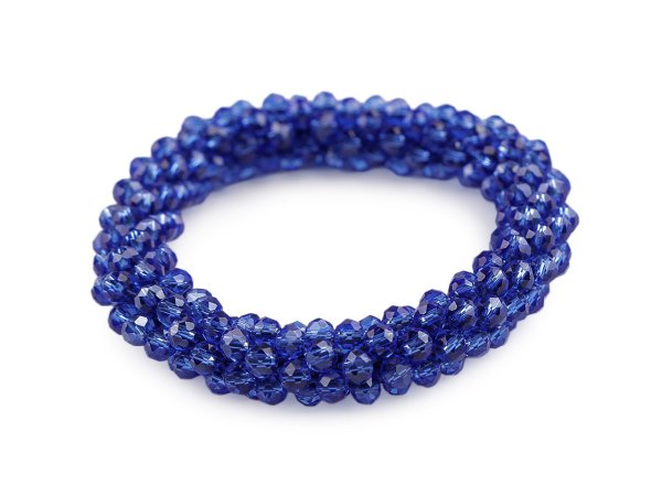 Náramek / gumička z broušených korálků