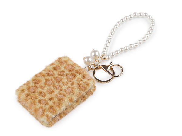 Plyšové kosmetické zrcátko / přívěsek na kabelku