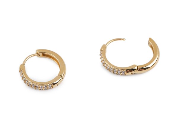 Náušnice z nerezové oceli s broušenými kamínky