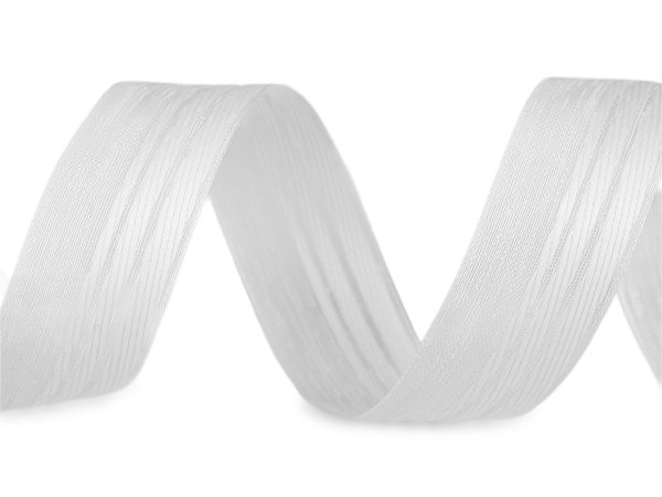 Plátnová stuha s efektní nití šíře 25 mm