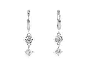 Náušnice z nerezové oceli s broušenými kamínky