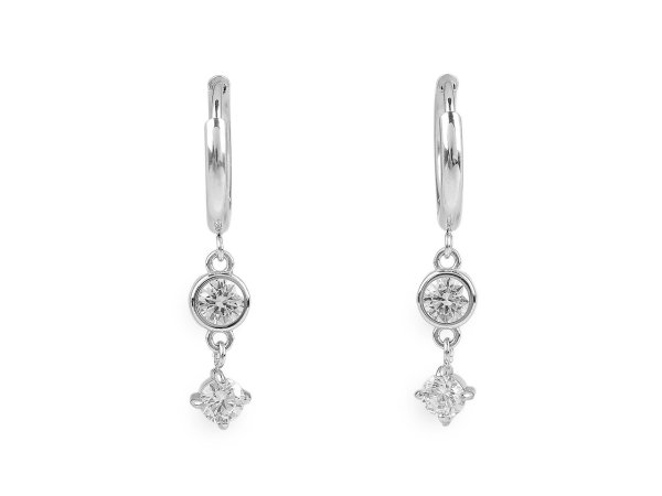 Náušnice z nerezové oceli s broušenými kamínky