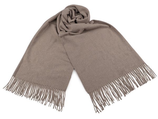 Šátek / šála typu pashmina s třásněmi 70x185 cm
