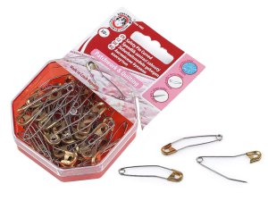 Spínací špendlíky zahnuté na patchwork délka 40 mm