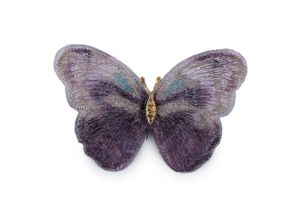 Brož motýl textilní