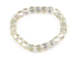 Náramek pružný z broušených korálků s AB efektem