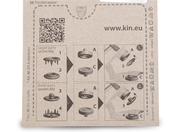 Knoflíky stiskací Roland Baby Ø10 mm na slabé látky