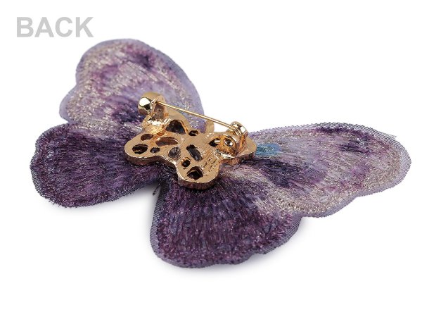 Brož motýl textilní