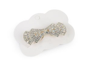 Francouzská spona do vlasů s perlami a broušenými kamínky