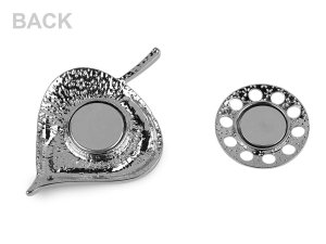 Magnetická brož s broušenými kamínky list