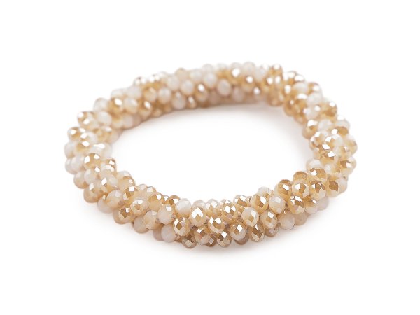 Náramek / gumička z broušených korálků