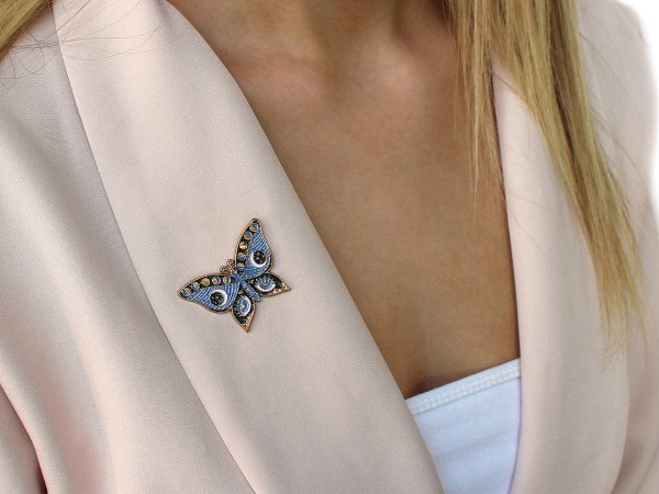 Brož / odznak motýl