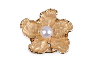 Magnetická brož květ s perlou