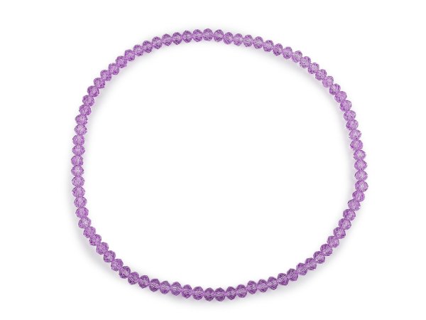 Náhrdelník pružný z broušených skleněných korálků