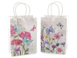 Dárková taška květy a motýli