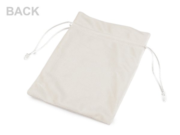 Dárkový pytlík s dřevěnou kočkou 14,5x19,5 cm sametový