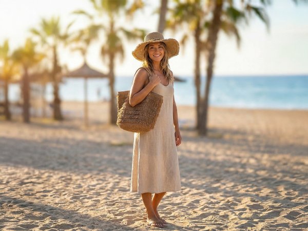 Dámský letní klobouk / slamák k dozdobení s třásněmi