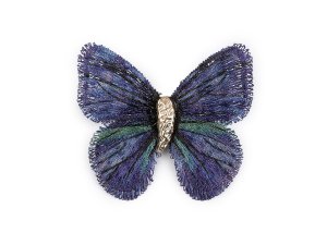 Brož motýl textilní