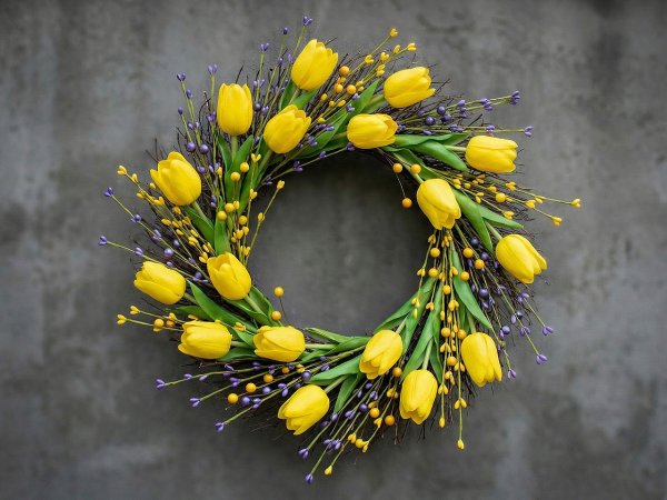 Umělá větvička s pupeny na drátku tvarovatelná